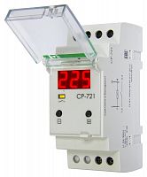 Реле напряжения однофазное цифровое на DIN-рейку F&F CP-721 встроенный таймер 30А 100-450В картинка